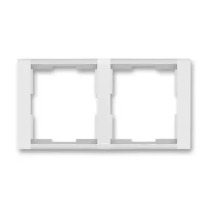 3901F-A00120 01  Rámeček pro elektroinstalační přístroje, dvojnásobný vodorovný, bílá / ledová bílá